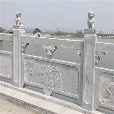 狮子头柱子青石石栏杆