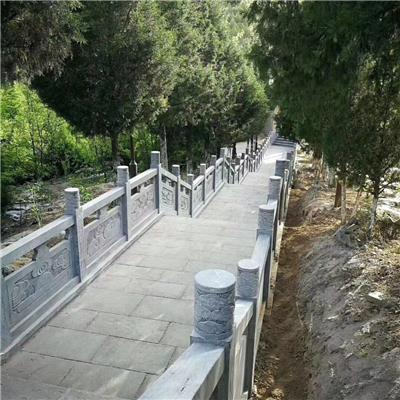 山路台阶防护石栏杆 花岗岩石护栏厂家负责安装让您放心